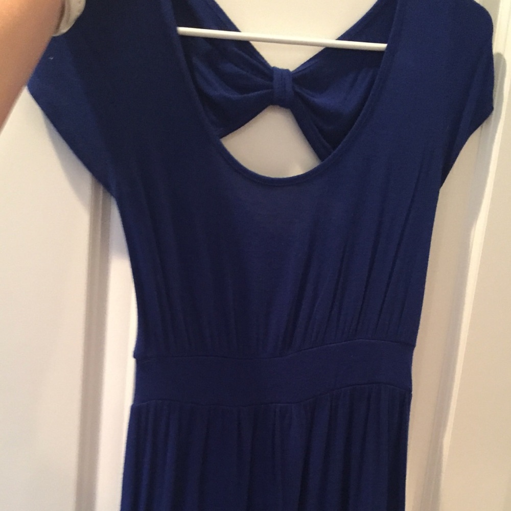 Royal Blue Bow Back Dress